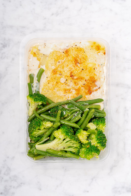 Gratin dauphinois & légumes verts