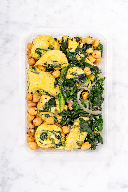 Omelette légère aux épinards