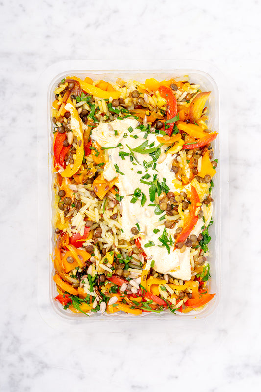 Riz aux légumineuses et petits légumes